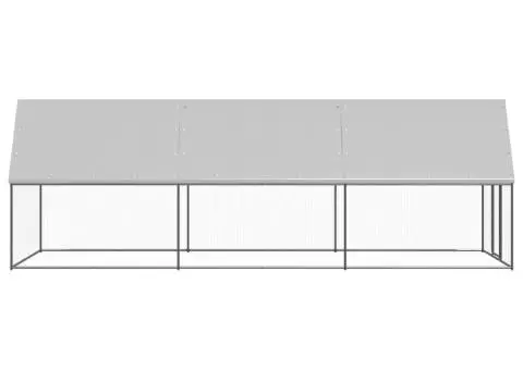 Coteț de pui, 2x6x2 m, oțel galvanizat - 3/5