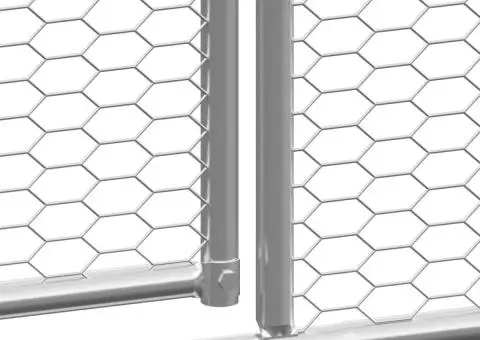 Coteț de pui, 2x6x2 m, oțel galvanizat - 4/5