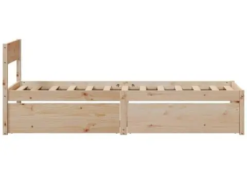 Cadru de pat fără saltea, 75x190 cm, lemn masiv de pin - 5/5
