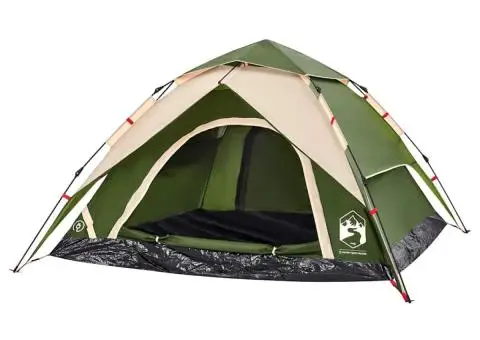 Cort de camping cupolă 4 persoane, setare rapidă, verde - 4/5