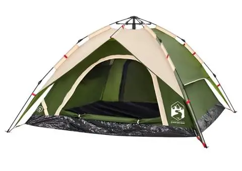 Cort de camping cupolă 4 persoane, setare rapidă, verde - 5/5