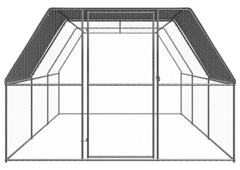 Coteț de păsări, 3x6x2 m, oțel galvanizat - 2/5