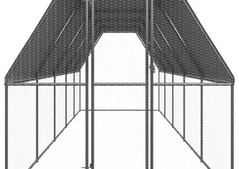 Coteț de păsări, 2x10x2 m, oțel galvanizat - 2/5