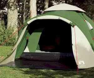 vidaXL Cort de camping cupolă 3 persoane, setare rapidă, verde