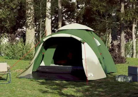 Cort de camping cupolă 3 persoane, setare rapidă, verde - 3/5