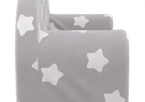 Canapea extensibilă copii 2 locuri gri deschis/stele pluș moale - 5/5