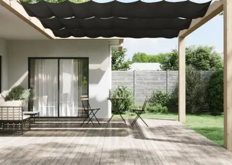 Copertină verticală, antracit, 140x420 cm, țesătură Oxford - 1/5