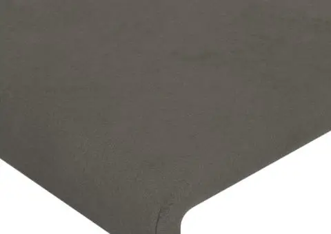 Tăblie de pat cu LED, gri închis, 163x16x78/88 cm, catifea - 5/5