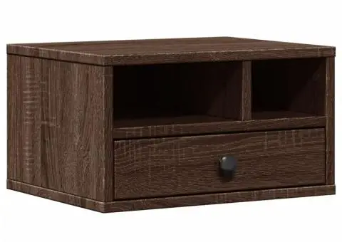 Suport imprimantă, maro, 40x32x22,5cm, lemn prelucrat - 2/5