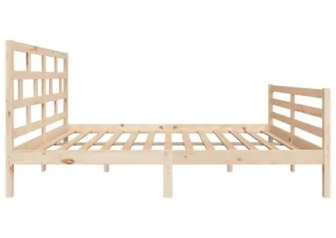 Cadru de pat, 140x200 cm, lemn masiv de pin - 5/5