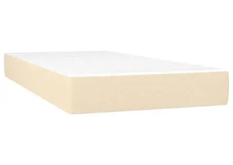 Pat box spring cu saltea, crem, 80x200 cm, textil - 5/5