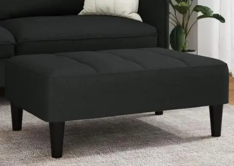 Taburet, negru, 77x55x31 cm, catifea - 1/5