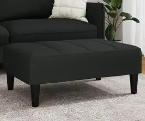 vidaXL Taburet, negru, 77x55x31 cm, catifea