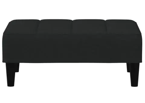 Taburet, negru, 77x55x31 cm, catifea - 4/5