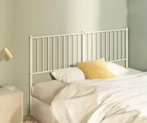 vidaXL Tăblie de pat metalică, alb, 160 cm