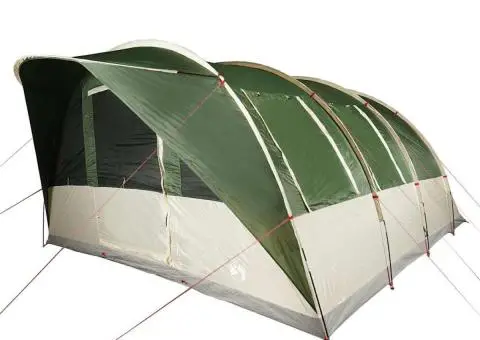Cort de familie tunel pentru 7 persoane, verde, impermeabil - 2/5