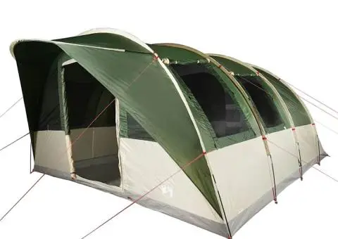 Cort de familie tunel pentru 7 persoane, verde, impermeabil - 5/5