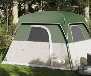 vidaXL Cabină cort de camping, 4 persoane, verde, impermeabil