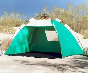 vidaXL Cort camping 2 persoane verde marin impermeabil setare rapidă