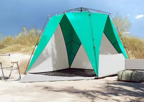 Cort camping 4 persoane verde marin impermeabil setare rapidă - 3/5