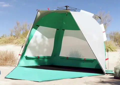 Cort camping 3 persoane verde marin impermeabil setare rapidă - 1/5