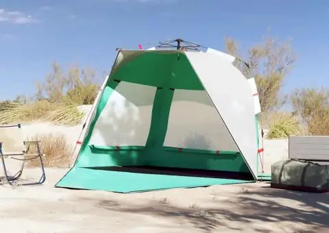 Cort camping 3 persoane verde marin impermeabil setare rapidă - 3/5