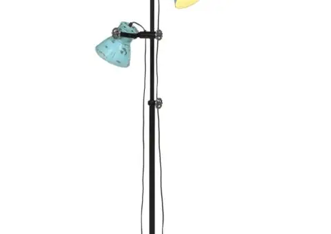 Lampă de podea, 25 W, albastru uzat, 25x25x90/140 cm, E27 - 1/5