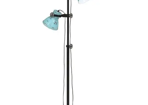 Lampă de podea, 25 W, albastru uzat, 25x25x90/140 cm, E27 - 2/5