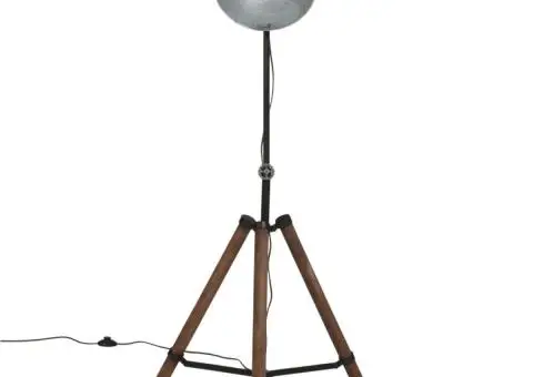 Lampă de podea 25 W, argintiu vintage, 75x75x90-150 cm, E27 - 3/5