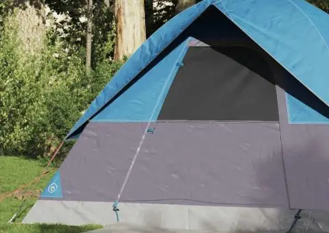 Cort de camping cupolă pentru 2 persoane, albastru, impermeabil - 1/5