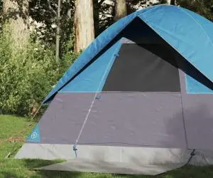 vidaXL Cort de camping cupolă pentru 2 persoane, albastru, impermeabil
