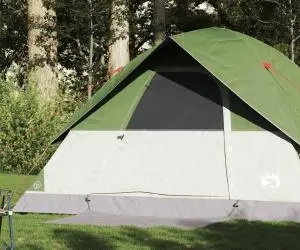 vidaXL Cort de camping cupolă pentru 6 persoane, verde, impermeabil