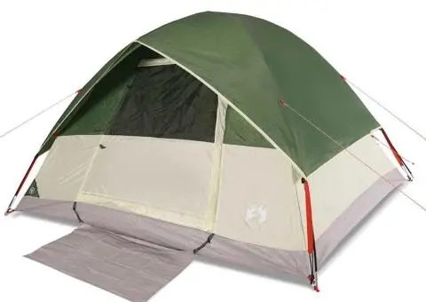 Cort de camping cupolă pentru 6 persoane, verde, impermeabil - 2/5