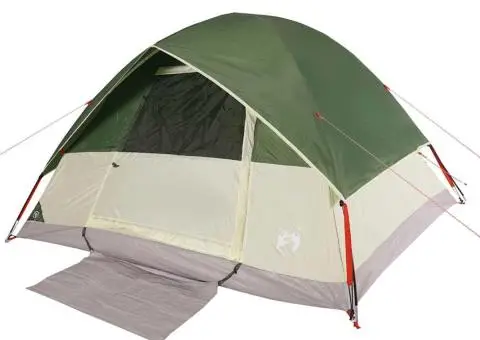 Cort de camping cupolă pentru 6 persoane, verde, impermeabil - 4/5