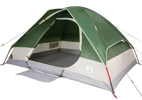 Cort de camping cupolă pentru 6 persoane, verde, impermeabil - 5/5