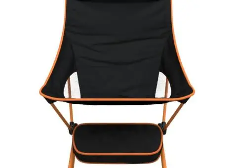 Scaune camping pliabile, 2 buc., negru, textil oxford /aluminiu - 4/5