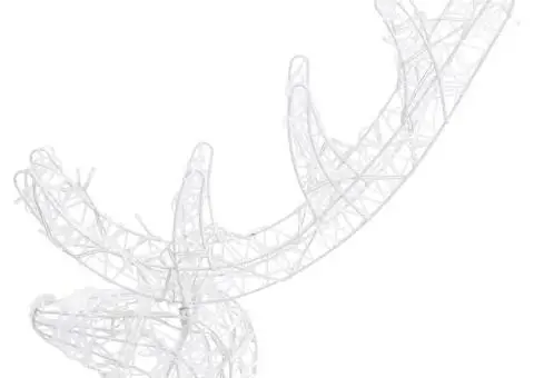 Decorațiune de Crăciun familie reni 300 LED-uri alb cald acril - 5/5