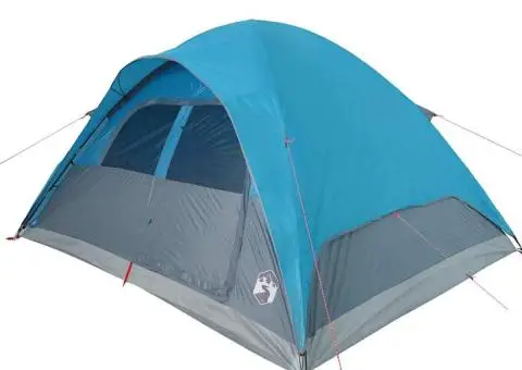 Cort de familie cupolă, 6 persoane, albastru, impermeabil - 4/5