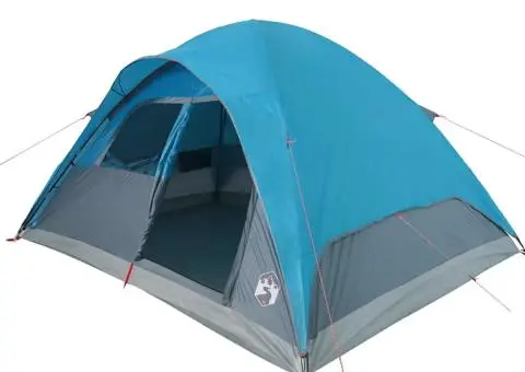 Cort de familie cupolă, 6 persoane, albastru, impermeabil - 5/5
