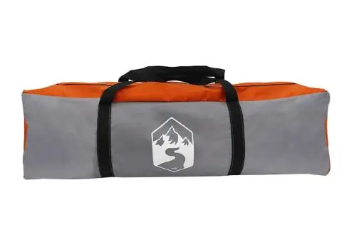 Prelată de camping, portocaliu, 430x380x210 cm, impermeabilă - 4/5