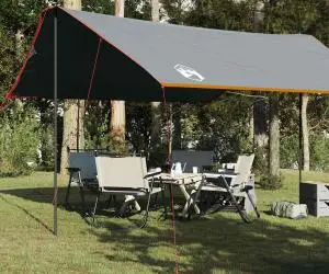 vidaXL Prelată de camping, portocaliu, 460x305x210 cm, impermeabilă