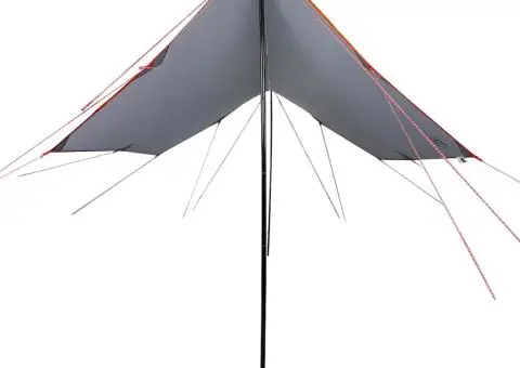 Prelată de camping, portocaliu, 460x305x210 cm, impermeabilă - 3/5