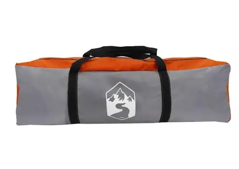 Prelată de camping, portocaliu, 460x305x210 cm, impermeabilă - 4/5