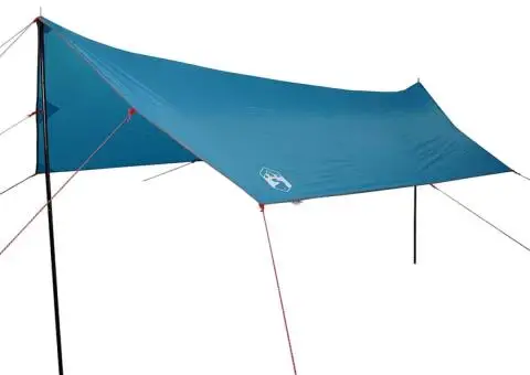 Prelată de camping, albastru, 460x305x210 cm, impermeabilă - 2/5