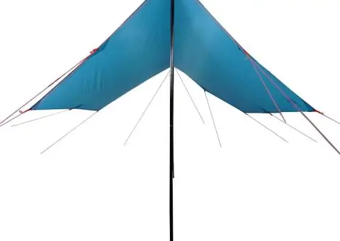 Prelată de camping, albastru, 460x305x210 cm, impermeabilă - 3/5