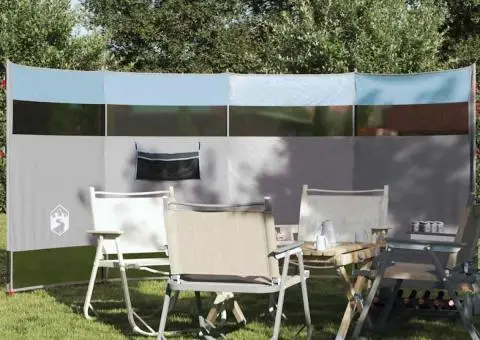 Paravan de camping, albastru, 366x152x152 cm, impermeabil - 1/5