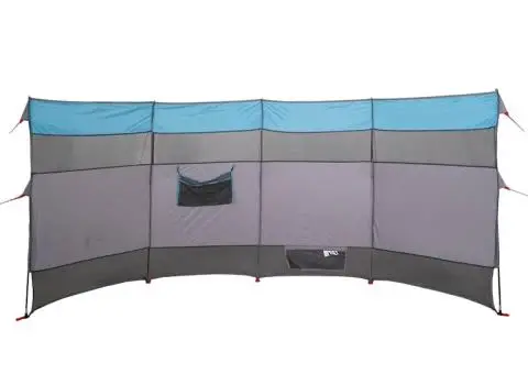 Paravan de camping, albastru, 366x152x152 cm, impermeabil - 4/5