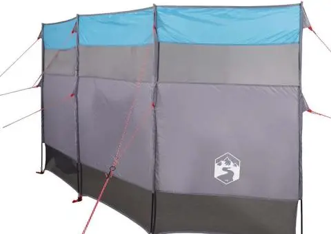 Paravan de camping, albastru, 366x152x152 cm, impermeabil - 5/5