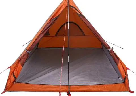 Cort camping cu cadru A 2 persoane, gri, impermeabil - 5/5