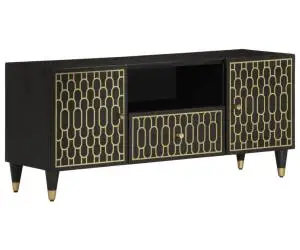 vidaXL Comodă TV, 105x33x46 cm, lemn masiv de mango